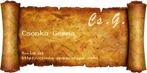 Csonka Gemma névjegykártya
